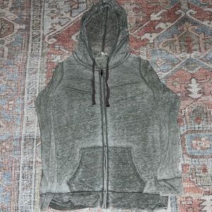 Vintage wash zip-up hoodie